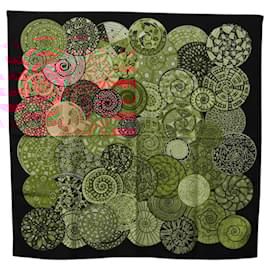 Hermès-HERMES Carre 90 Scarf ""Reves d'Escargots"" Silk Orange Auth am7923-Orange