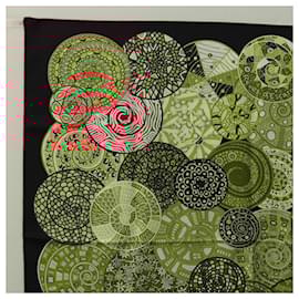 Hermès-HERMES Carre 90 Scarf ""Reves d'Escargots"" Silk Orange Auth am7923-Orange