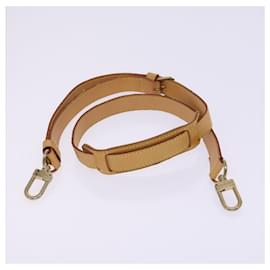Louis Vuitton-LOUIS VUITTON Adjustable Shoulder Strap Leather 2Set Beige LV Auth bs23196-Beige