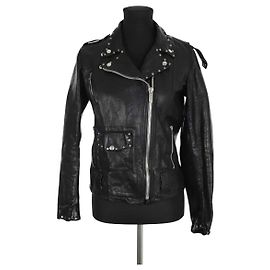 Golden Goose Lederjacke Schwarz