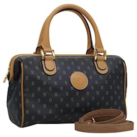 Fendi-FENDI Hand Bag PVCCanvas 2way Black Auth mr1097-Black