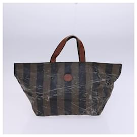 Fendi-FENDI Pecan Zucca Canvas Hand Bag Coated Canvas 3Set Brown Khaki Auth bs22907-Brown,Khaki