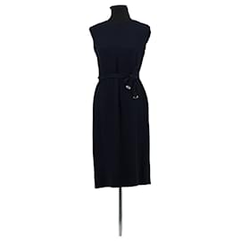 Hermès-Silk dress-Navy blue