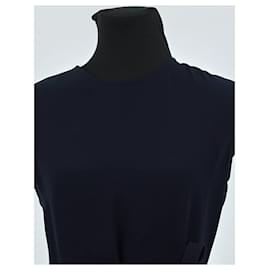 Hermès-Silk dress-Navy blue