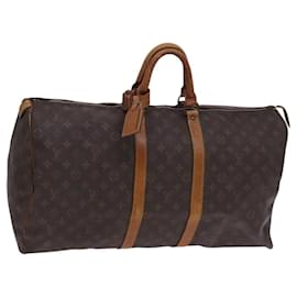 Louis Vuitton-LOUIS VUITTON Monogram Keepall 55 Boston Bag Vintage M41424 LV Auth EC157-Monogram