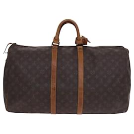 Louis Vuitton-LOUIS VUITTON Monogram Keepall 55 Boston Bag Vintage M41424 LV Auth EC157-Monogram