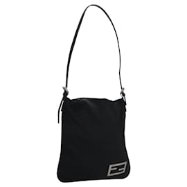 Fendi-FENDI Hand Bag Nylon Black Auth ti2887-Black