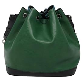 Louis Vuitton-LOUIS VUITTON Epi Petit Noe Bag Tricolor Green Black blue M40880 LV Auth EC365-Black,Blue,Green
