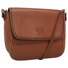 Autre Marque-Burberrys Shoulder Bag Leather Brown Auth ti2845-Brown