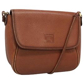 Autre Marque Bolso de Hombro Burberrys de Cuero Marrón Auth ti2845 Castaño