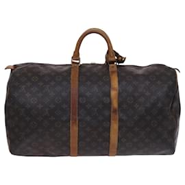 Louis Vuitton-LOUIS VUITTON Monogram Keepall 55 Boston Bag M41424 LV Auth EC242-Monogram