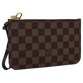 Louis Vuitton-LOUIS VUITTON Damier Ebene Neverfull PM Pouch Pouch LV Auth KD132-Outro
