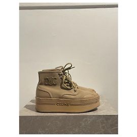 Céline CELINE Ankle boots T.EU 38 Cloth Beige