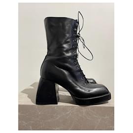 Autre Marque-NODALETO Boots T.EU 37 Leather-Black