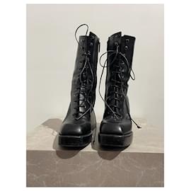 Autre Marque-NODALETO Boots T.EU 37 Leather-Black