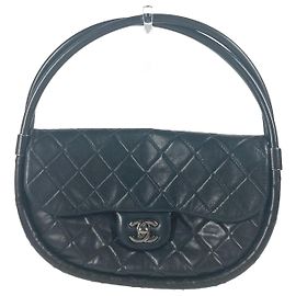 Chanel Hula Hoop Matelasse CC Handbag Black