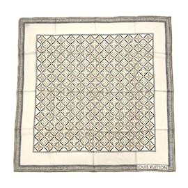 Louis Vuitton-Louis Vuitton Monogram Flower Tile Scarf-Beige
