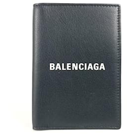 Balenciaga-Balenciaga Everyday Logo Passport Cover-Black,White