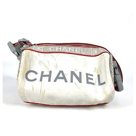 Mini bolsa logo Sport Chanel Blanco Roja