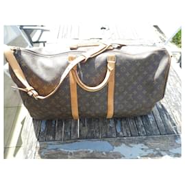 Louis Vuitton-Louis Vuitton Keepall 60 Bandoulière Monogram Canvas Vintage 1985-Brown