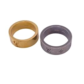 Louis Vuitton-Louis Vuitton M00513 LV Instinct Set Ring-Silvery,Golden