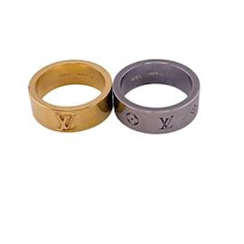 Louis Vuitton-Louis Vuitton M00513 LV Instinct Set Ring-Silvery,Golden