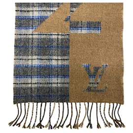 Louis Vuitton-Louis Vuitton Beige Cashmere and Wool Stole-Beige
