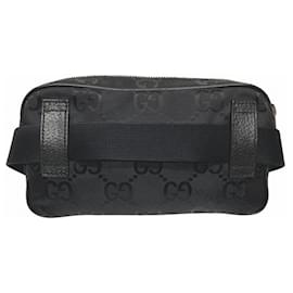 Gucci-GUCCI Off the Grid 631341 Bolsa Sling de Nylon GG-Preto
