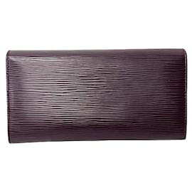 Louis Vuitton-Louis Vuitton Epi Portefeuille Sarah M6374K Long Wallet-Purple,Dark purple