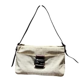 Fendi-Fendi Zucca Pattern Mamma Bucket Bag-Beige