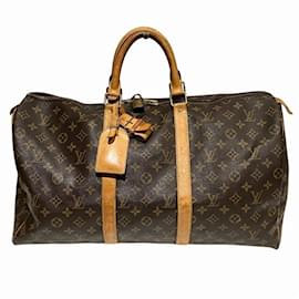 Louis Vuitton-Louis Vuitton Monogram Keepall 50 M41426 Boston Bag-Brown