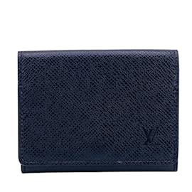 Louis Vuitton-Louis Vuitton Taiga Card Case-Black