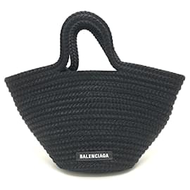 Balenciaga-Balenciaga Logo Ibiza Basket Bag-Black