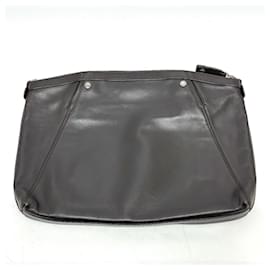 Bulgari-Bvlgari Brown Leather Clutch Bag-Brown