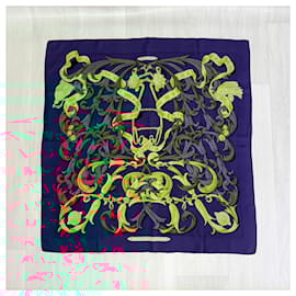 Hermès-Vintage Hermès scarf 1970 Le Mors “a la Conétable”-Blue,Multiple colors