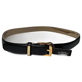 Cinturón de cuero vintage Givenchy negro Negro