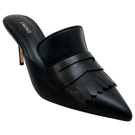 L'Agence Die Agentur für schwarze Leder-Bijou-Mules Schwarz