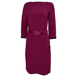 Robe mi-longue à manches 3/4 ceinturée Marc Jacobs en acétate violet Violet
