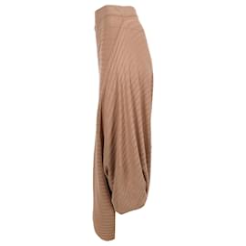 JW Anderson- Jw Anderson Knitted Midi Skirt in Brown Linen-Brown,Red