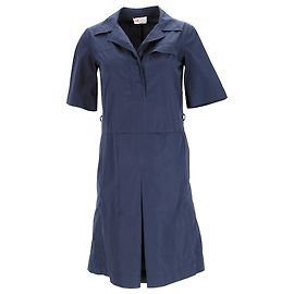Abito camicia midi con cintura Prada in cotone blu navy Blu Blu navy