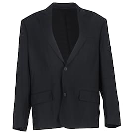 Balenciaga-Balenciaga Single-Breasted Blazer in Black Wool-Black