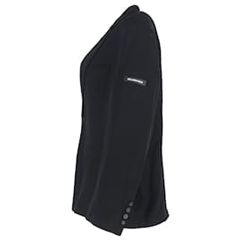 Balenciaga-Balenciaga Single-Breasted Blazer in Black Wool-Black