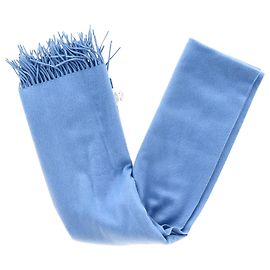 Sciarpa con frange Max Mara in cashmere blu Blu