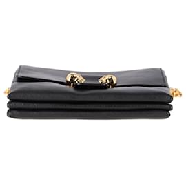 Alexander Mcqueen-Alexander McQueen Twin Skull Crossbody Bag in Black Leather-Black