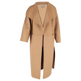 Totême-Totême Signature Coat in Camel Wool Cashmere-Yellow,Camel