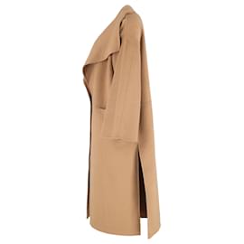 Totême-Totême Signature Coat in Camel Wool Cashmere-Yellow,Camel