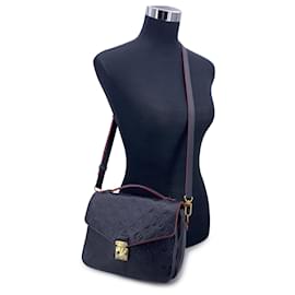 Louis Vuitton-Blue Red Monogram Empreinte Pochette Metis Shoulder Bag-Blue