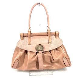 Fendi-Fendi Turnlock Shoulder Handbag Tote Bag-Pink