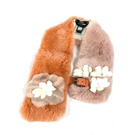 Fendi-Fendi Flower Tippet Accessory Scarf-Pink,Orange