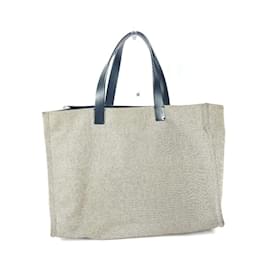 Fendi-Fendi Canvas Shoulder Tote Bag-Brown,Black